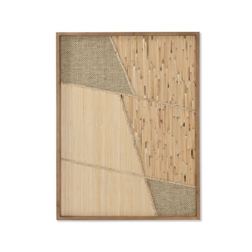 Cuadro Lino Bambu 60X3X80 Natural 3D 2 Surt.