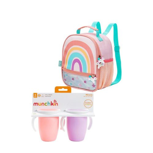 Bts Mochila Termica Arcoiris +2Vasos Miracle Rosa/Lila