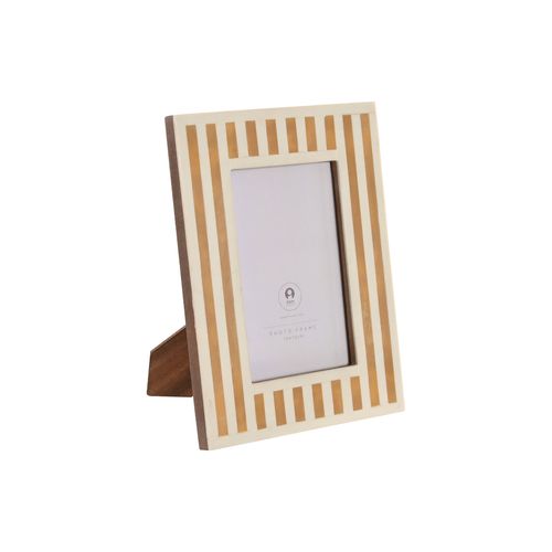 Portarretrato 10X15 Resina Hueso 17X1,8X21,5 Blanco