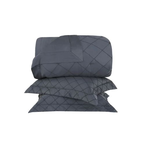 Kit 3Pzs Colcha Etienne Azul Queen 280X260