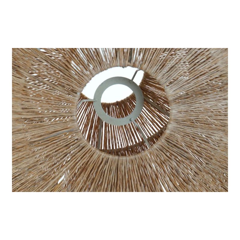 Pantalla Yute Metal 40X40X30 Lampara Natural