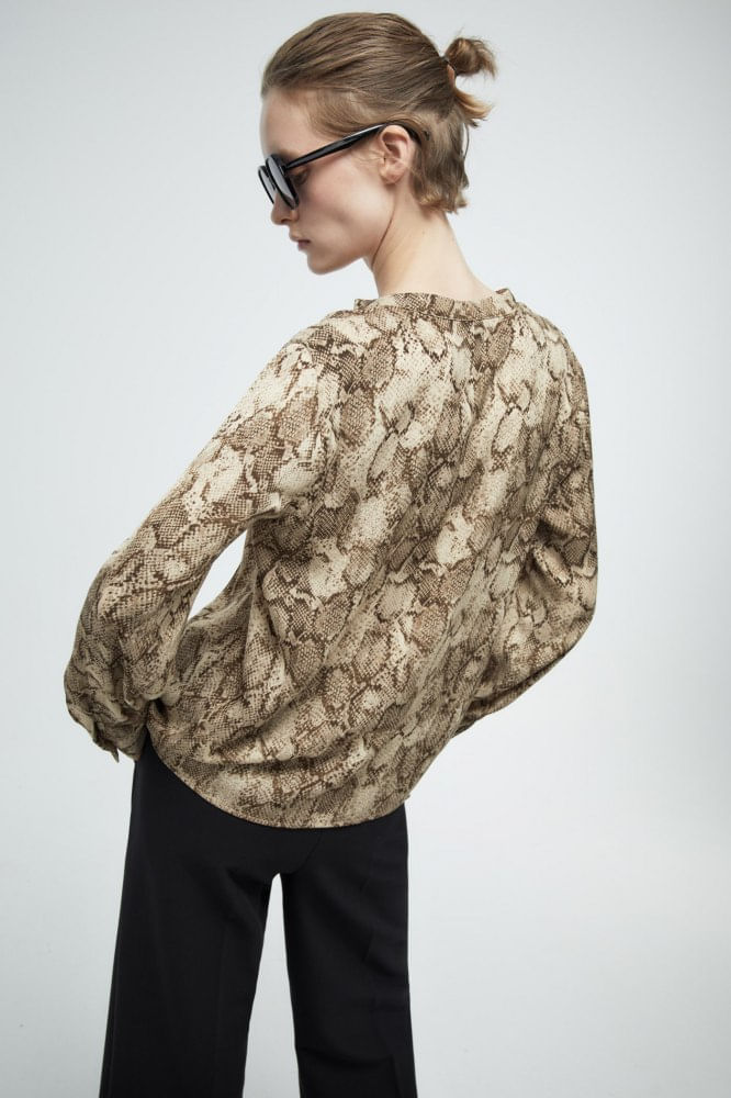 Blusa Fluida Estampada