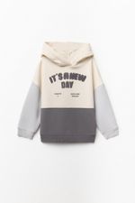 Sudadera Toalla Tricolor Con Capucha