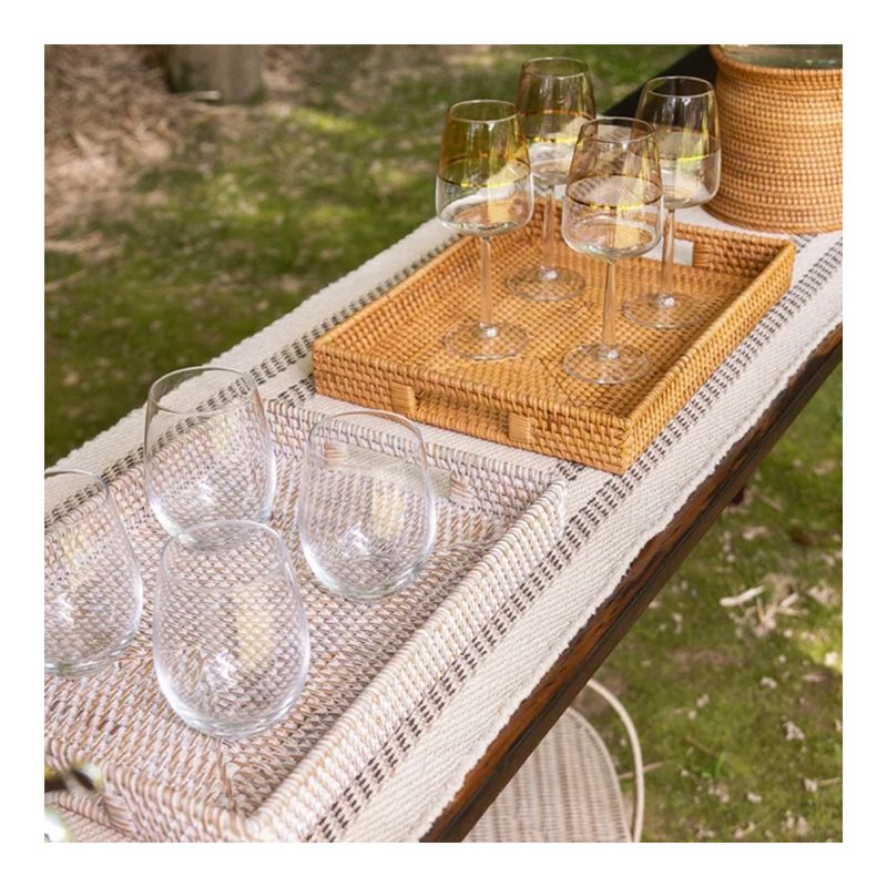 Bandeja Retangular Rattan Kerry 40Cmx30Cm