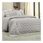 Juego Cubrecama 3Pc Algodón Lux 200H Conectada 270X250 Cm Cruze Cinza