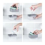 Dispensador Para Detergente Y Esponja Trium Gris