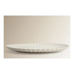 Fuente Oval Dalia Blanco 21X30Cm