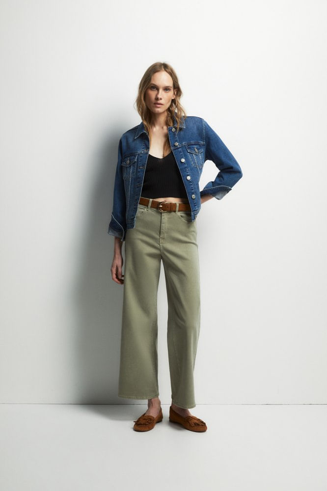 Jeans Tiro Super Alto Culotte