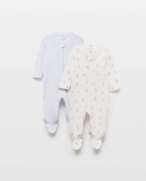 Pack 2 Pijamas De Bebé Manga Larga Con C