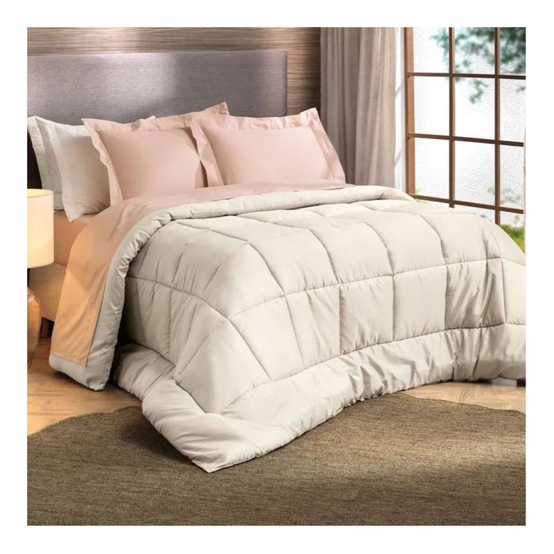 Edredón Algodón Lux 200H Plumi 280X260 Cm Beige Delavé