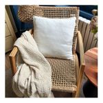 Almohadon Lino 50X8X50 525 Grs Blanco Roto